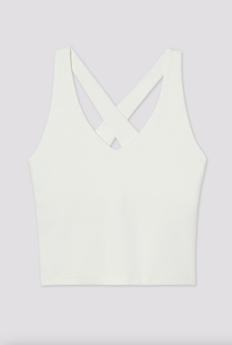 GIRLFRIEND COLLECTIVE Zoe Superstretch Tank in Ivory FINAL SALE – Fashion  Without Trashin