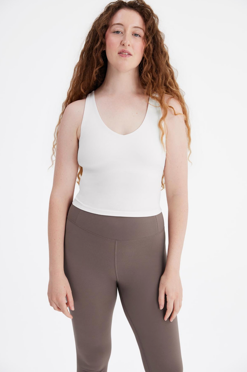 GIRLFRIEND COLLECTIVE Zoe Superstretch Tank in Ivory FINAL SALE – Fashion  Without Trashin