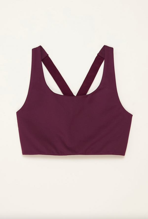 GIRLFRIEND COLLECTIVE Simone High Support Bra in Plum FINAL SALE