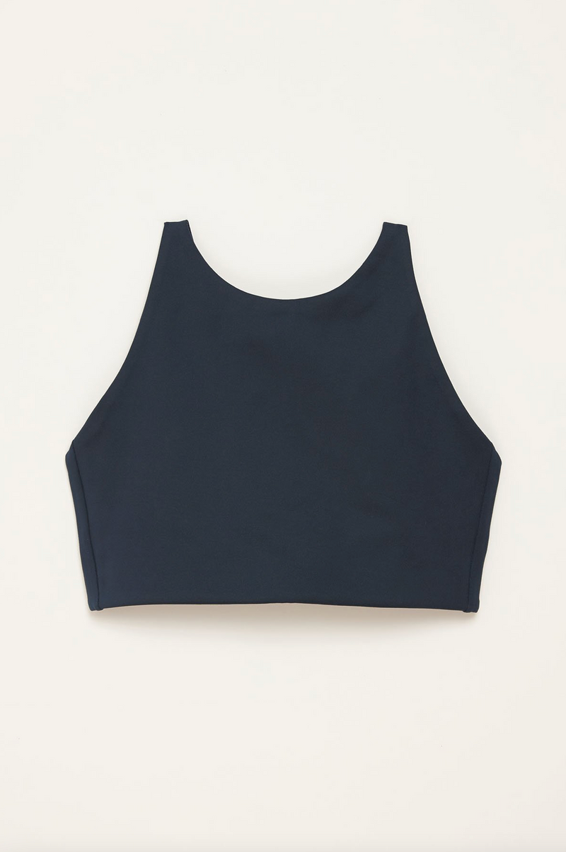 GIRLFRIEND COLLECTIVE Topanga Halter Bra in Midnight