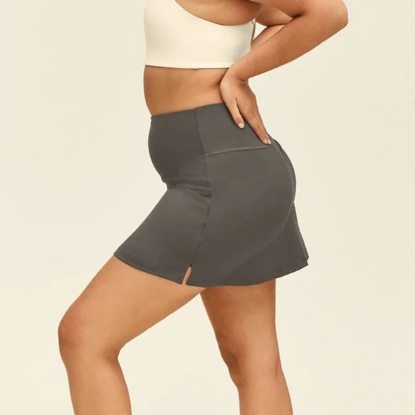 GIRLFRIEND COLLECTIVE Sport Skort in Moon Gray FINAL SALE