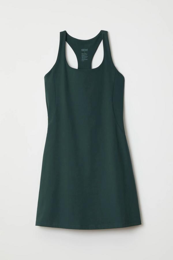 GIRLFRIEND COLLECTIVE Paloma Racerback Dress Moss FINAL SALE