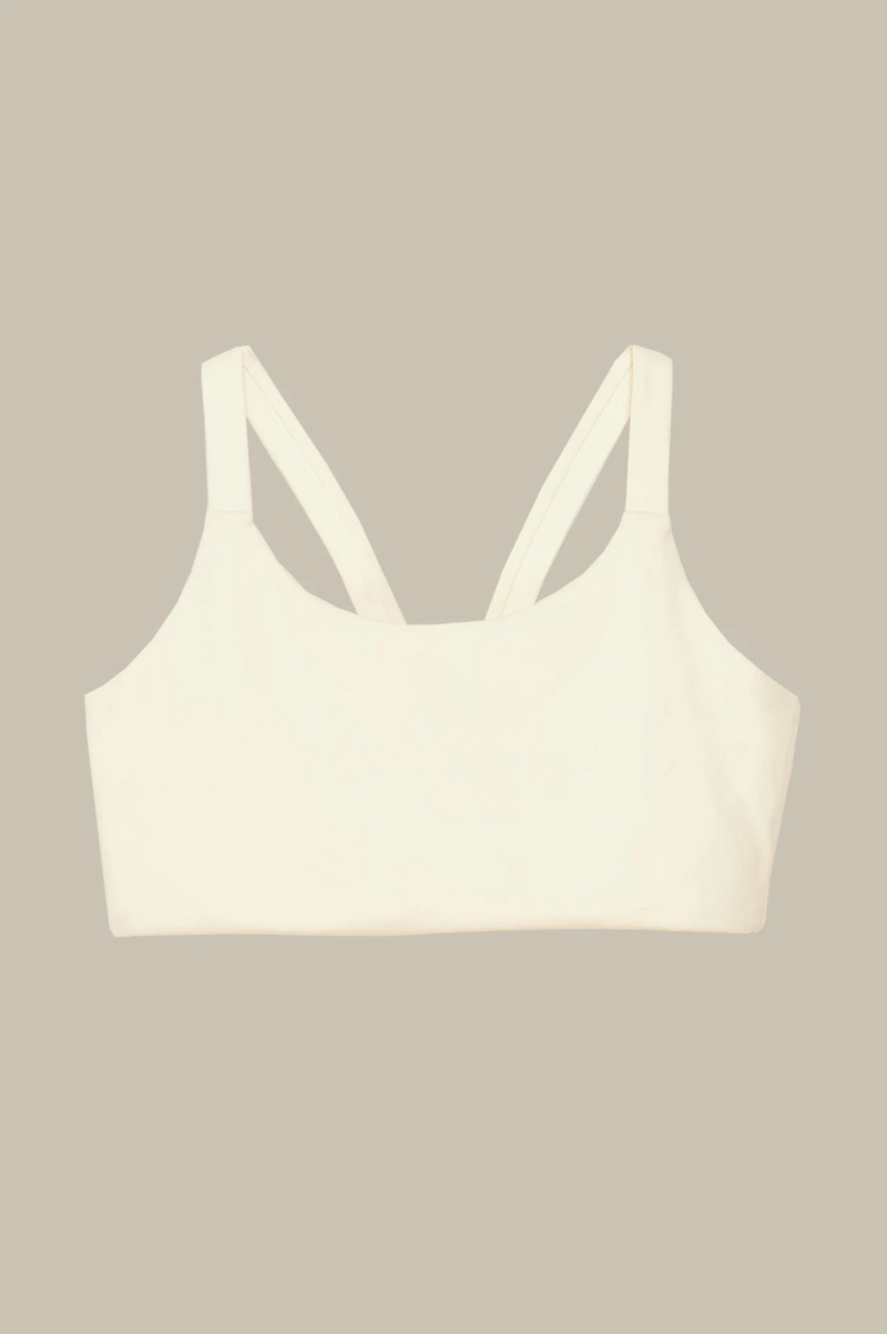 GIRLFRIEND COLLECTIVE Lou V-Back Bra Ivory FINAL SALE