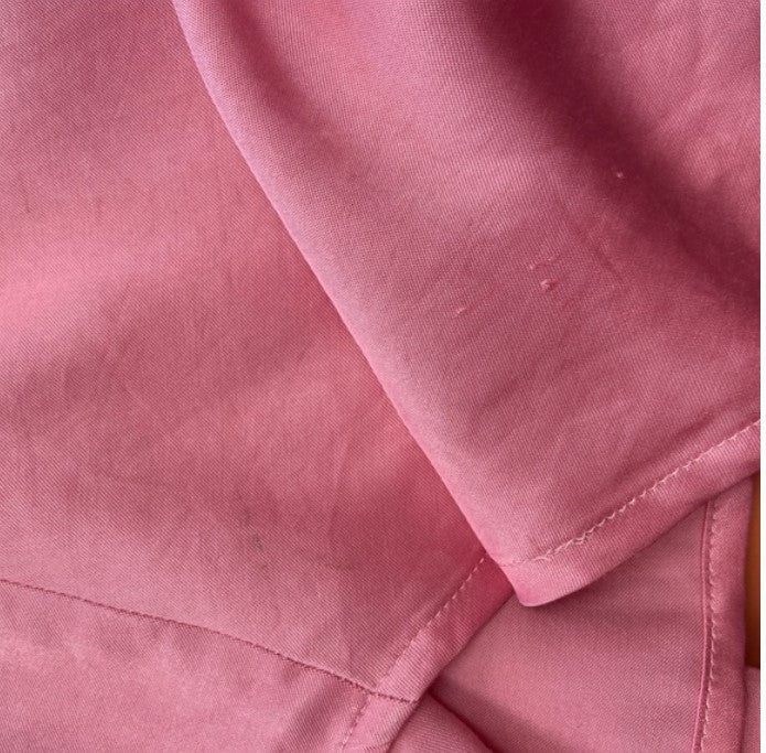 ZARA Asymmetrical Hem Pink Satin Slip Midi Dress (S)