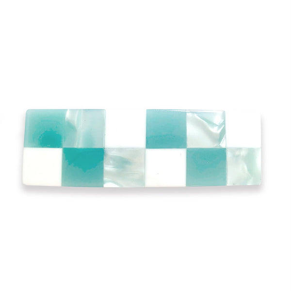Centinelle - Minty Checkers  - Hair Barrette