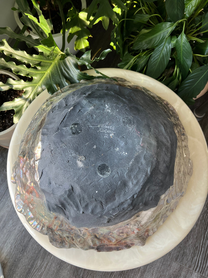 Tony Evans Raku 2 Signed XL Bowl