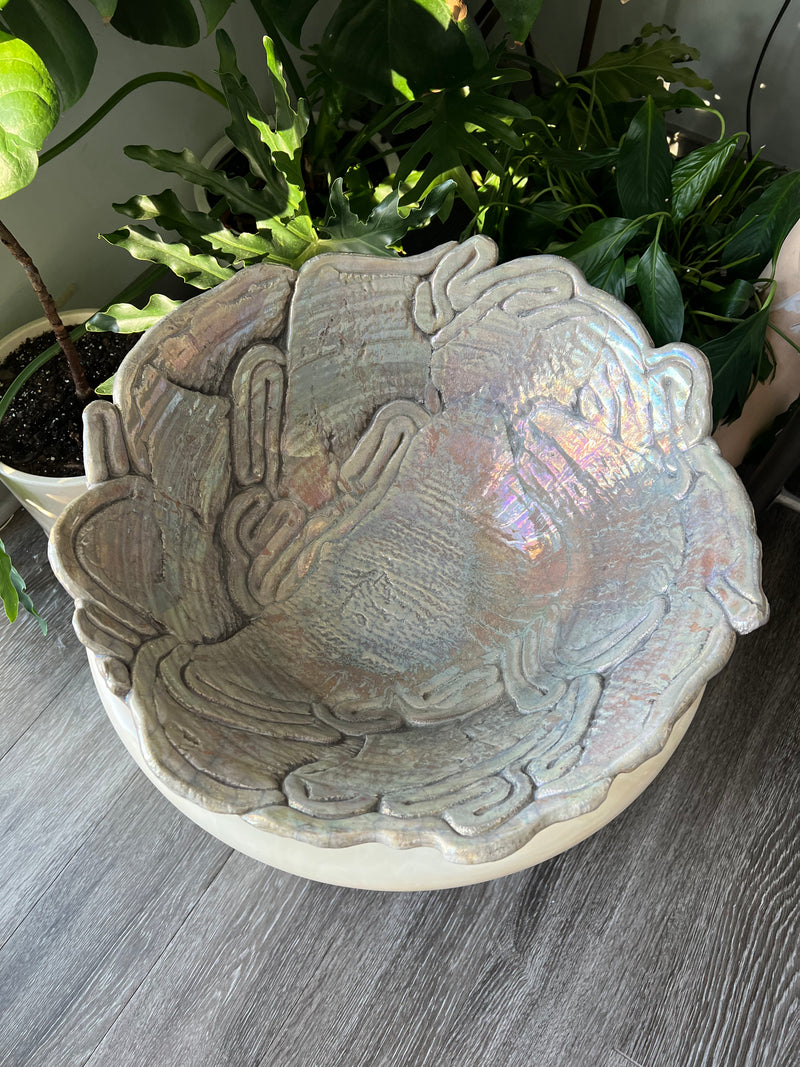 Tony Evans Raku 2 Signed XL Bowl