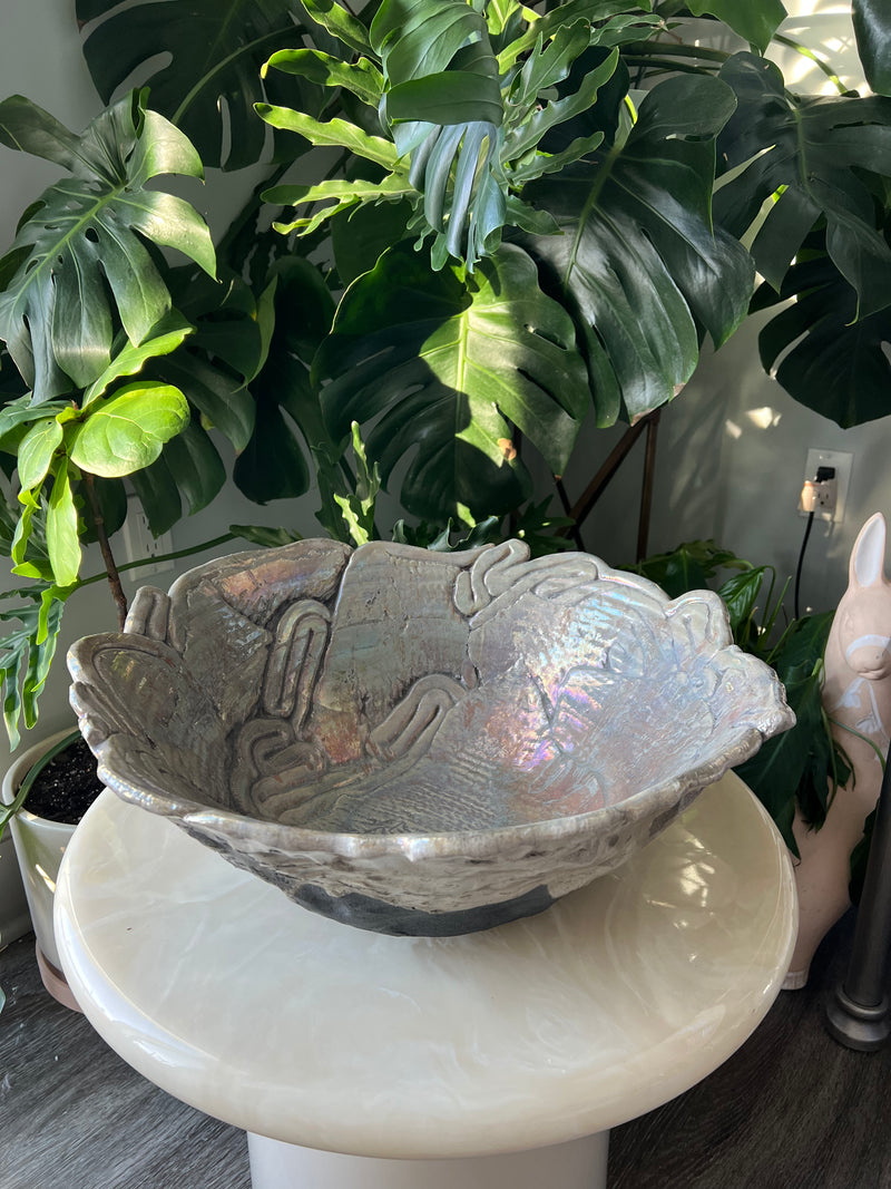 Tony Evans Raku 2 Signed XL Bowl