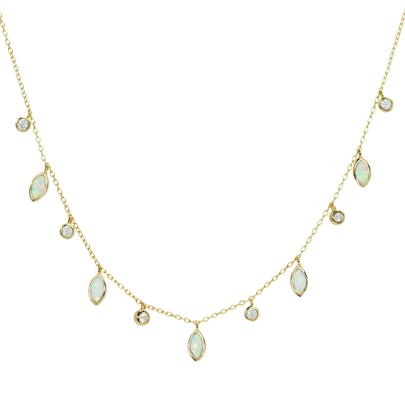 DROPS OF SPRING OPAL NECKLACE