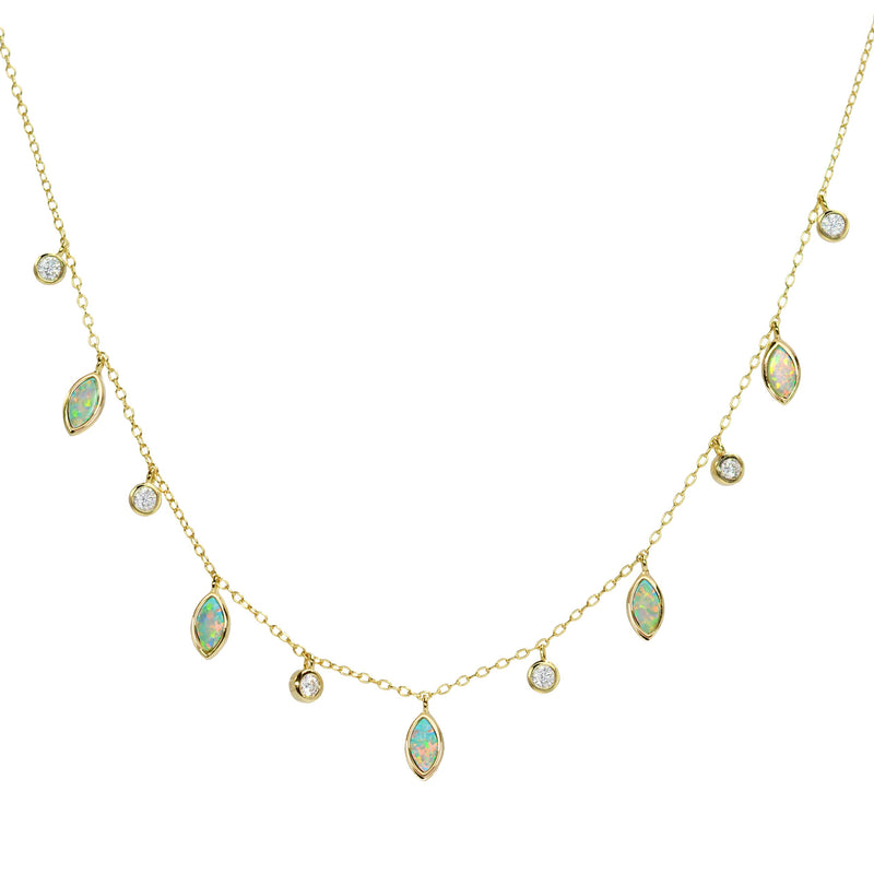 DROPS OF SPRING OPAL NECKLACE